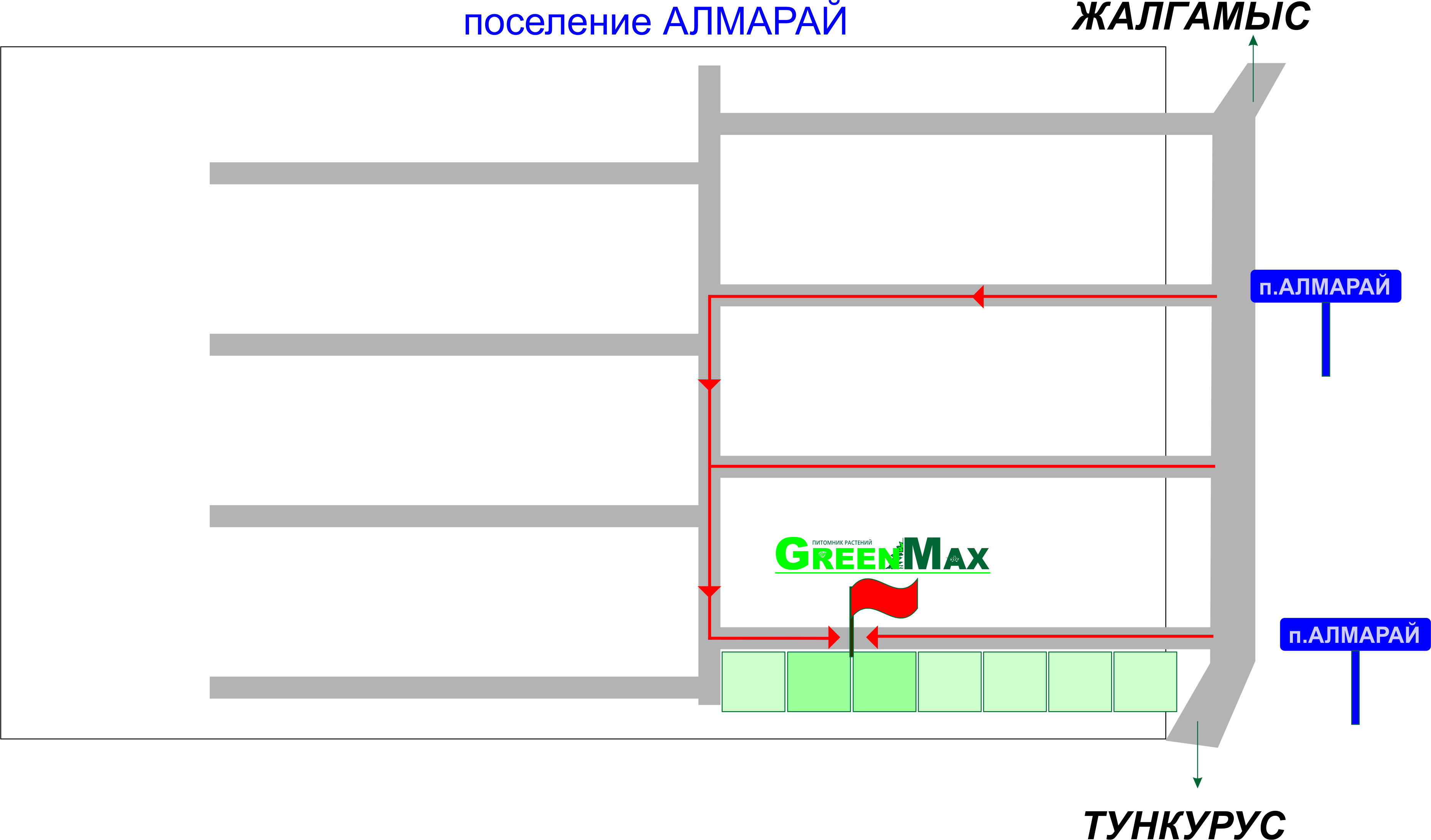 Схема маршрута по поселению АЛМАРАЙ
